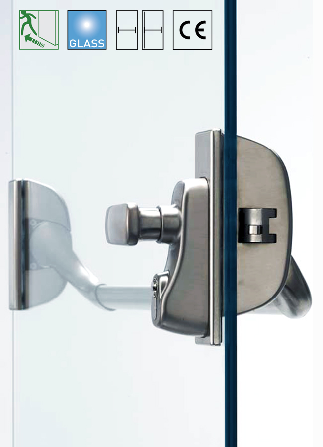 Barras Anti-p�nico de sobrep�r ISEO IDEA para portas de VIDRO