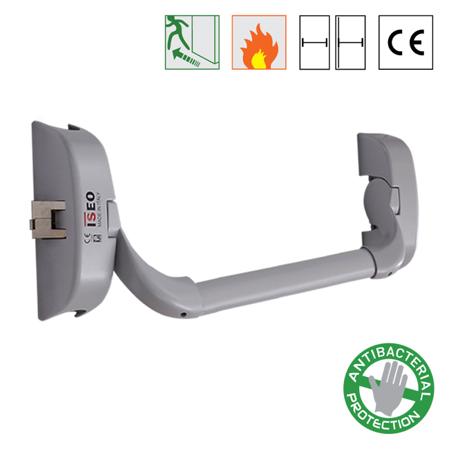 Barra Anti-p�nico de sobrep�r ISEO / IDEA BASE - CINZA METAL