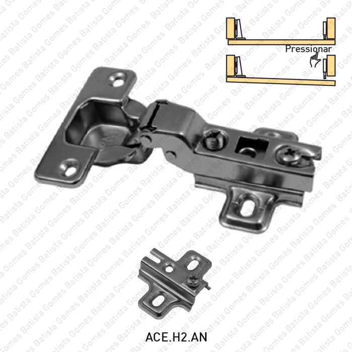 Dobradi�a copo para mobili�rio - com mola invertida