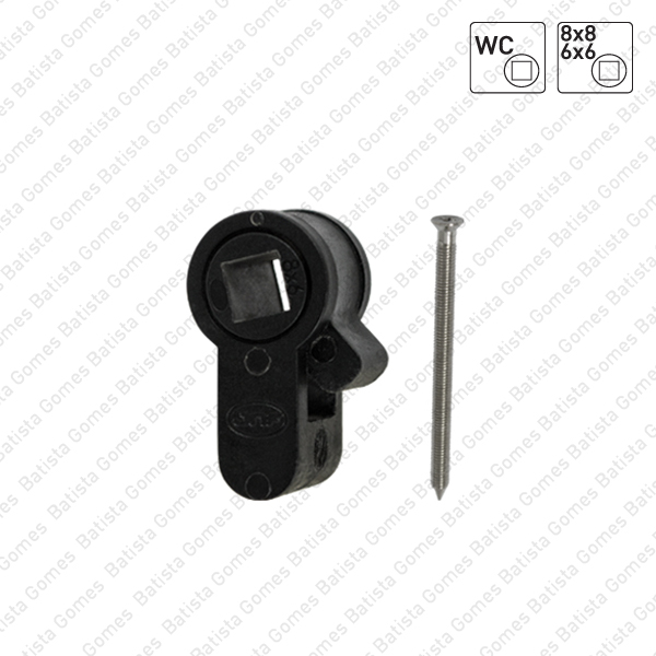 Batista Gomes - CIL.AWC - Acess�rio adaptador para converter fechadura cilindro europeu em quadra (WC)