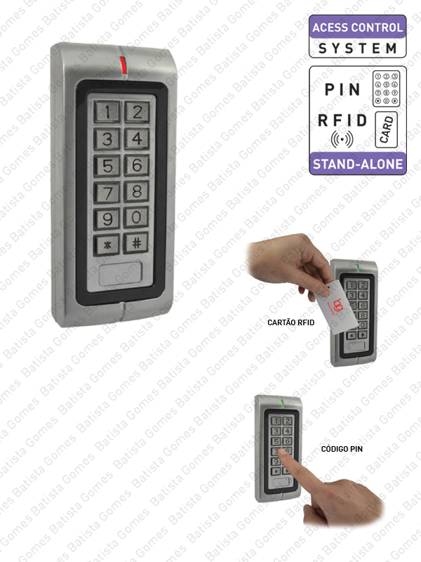Controlo de Acessos com c�digo e/ou cart�o de proximidade