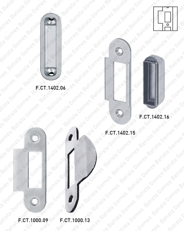 Chapas testa para fechaduras F.110.1 - EVOLUTION