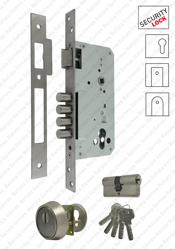 Batista Gomes - F.510.1.03 - Fechadura seguran�a embutir para cilindro europeu