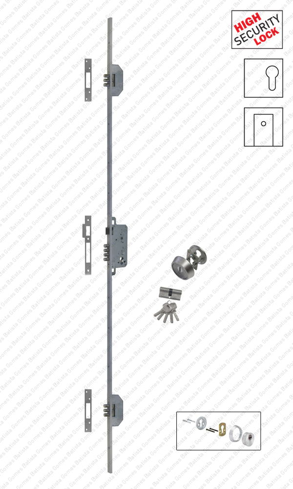 Fechadura embutir alta seguran�a multiponto