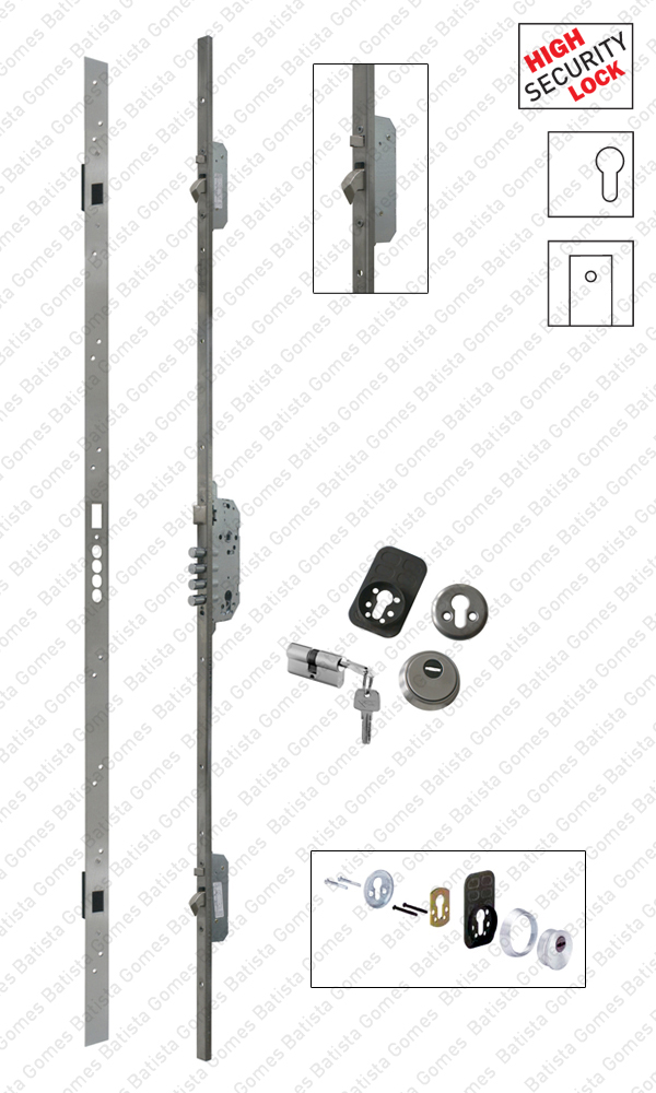 Fechadura embutir alta seguran�a multiponto - Autom�tica