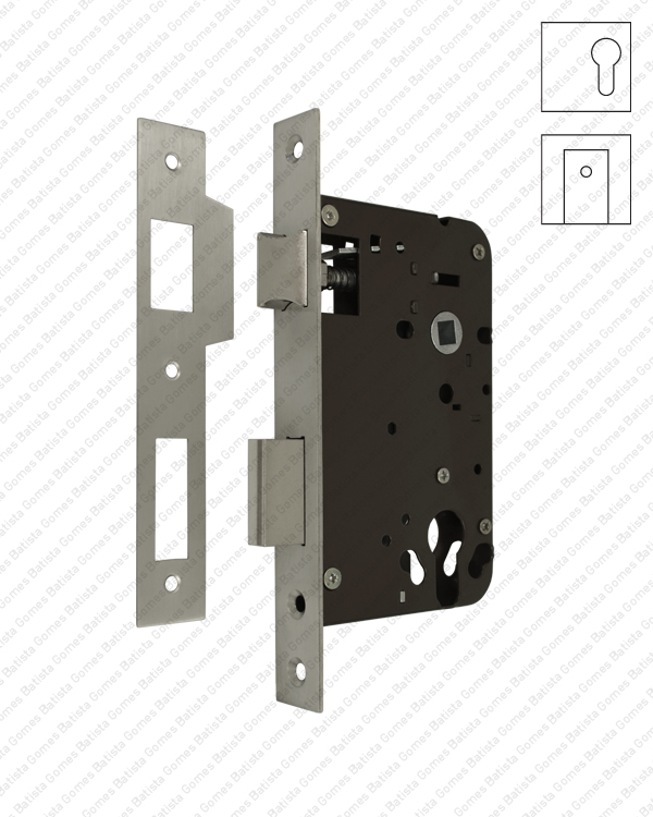 Batista Gomes - F.724.1.03 - Fechadura embutir para cilindro europeu - INOX