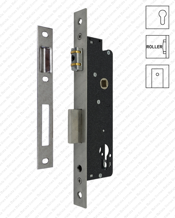 Fechadura embutir para cil�ndro europeu - INOX