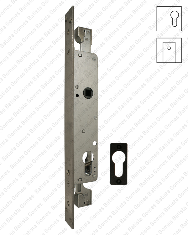 Batista Gomes - F.7820 - Fechadura embutir com dois pontos de fecho verticais para cilindro europeu