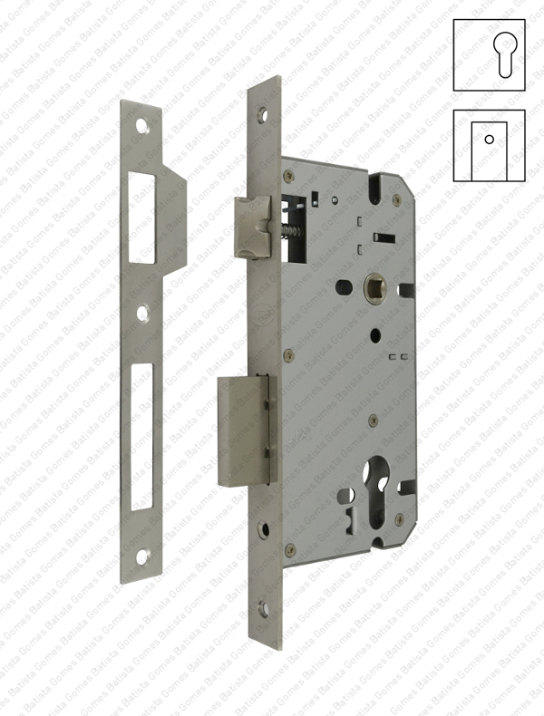 Batista Gomes - F.788.1.03 - Fechadura embutir para cilindro europeu - INOX