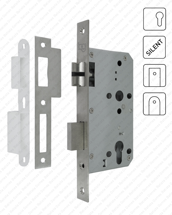 Fechadura embutir para cilindro europeu ( S�rie 880 ) - INOX