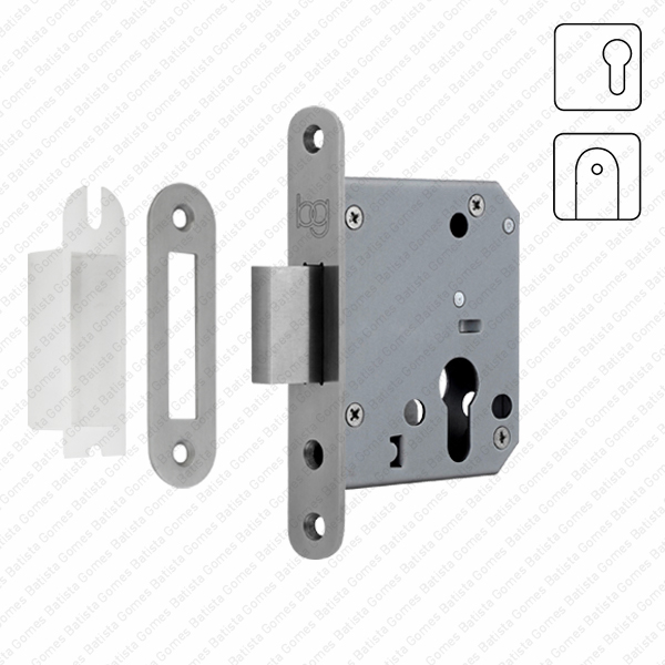 Fechadura embutir para cilindro europeu - INOX