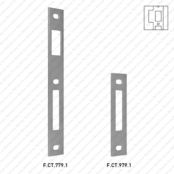 Chapas testas para fechaduras - INOX