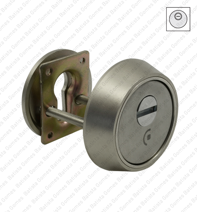 Escudo seguran�a integral para cilindro europeu - INOX / LAT�O