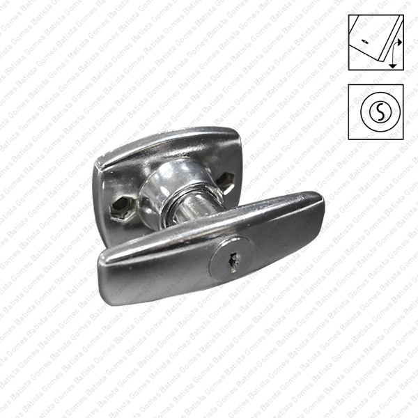 Batista Gomes - P.1995 - Puxador (torniquete) simples rotativo com chave