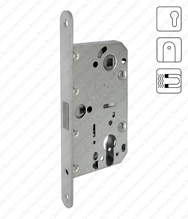 Fechadura de embutir magn�tica Mediana Polaris - Para Cil�ndro