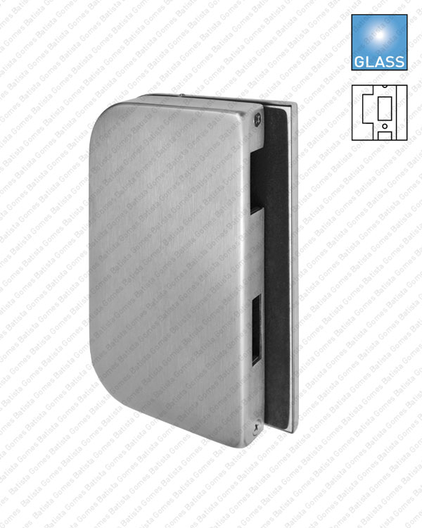 Caixa / Chapa testa para folha oposta em vidro compat�vel com fechaduras s�rie F.320V - F.321V - F.323V