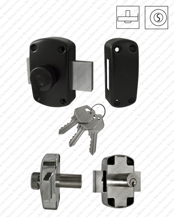 Batista Gomes - F.2022 - Fechadura de sobrep�r com clindro e bot�o