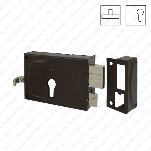 Batista Gomes - F.720/2790 - Fechadura de sobrep�r para cilindro cilindro europeu