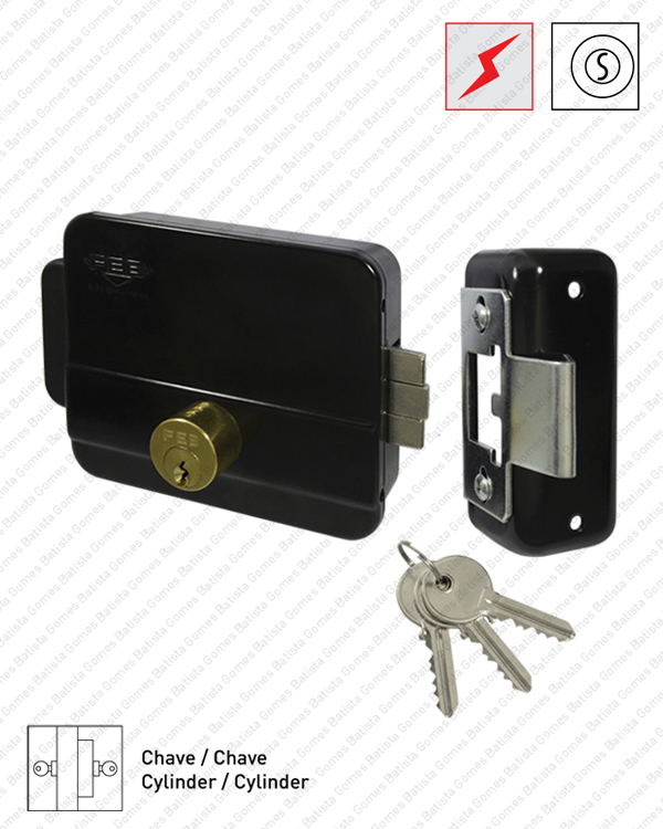 Batista Gomes - F.5011 - Fechadura el�ctrica de sobrepor Chave / Chave