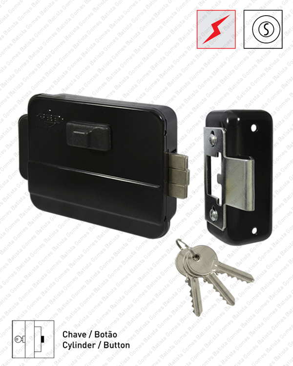 Batista Gomes - F.5013 - Fechadura el�ctrica de sobrepor Chave / Bot�o