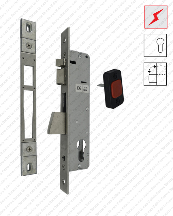 Batista Gomes - F.733.3.03 - Fechadura el�ctrica de embutir para cilindro europeu com l�ngua basculante