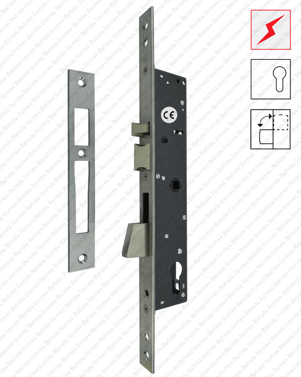 Batista Gomes - F.7818.3.03 - Fechadura el�ctrica de embutir para cilindro europeu com l�ngua basculante - S�rie Electa
