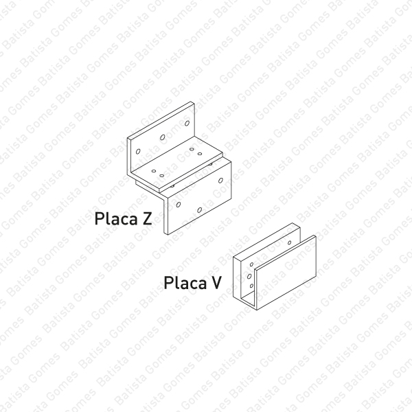 Batista Gomes - Placas para F.MEX.070 - Placas / Suportes montagem para F.MEX