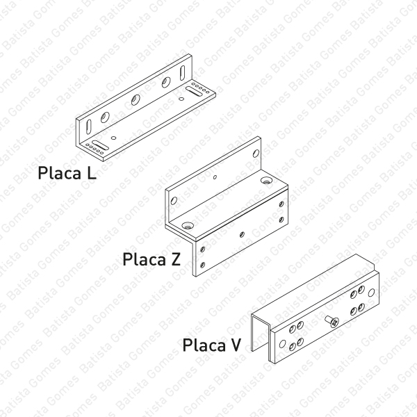 Batista Gomes - Placas para F.MEX.100 - Placas / Suportes montagem para F.MEX