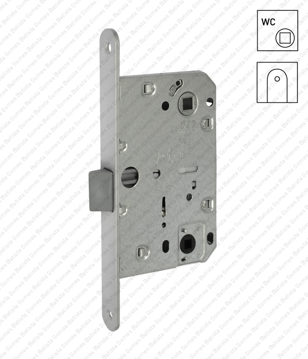 Fechadura de embutir Mediana Evolution com 2 Quadras / WC