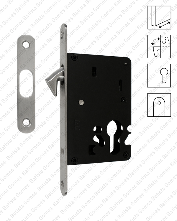 Batista Gomes - F.922.8.03.R - Fechaduras de embutir com gancho recolh�vel para cilindro europeu