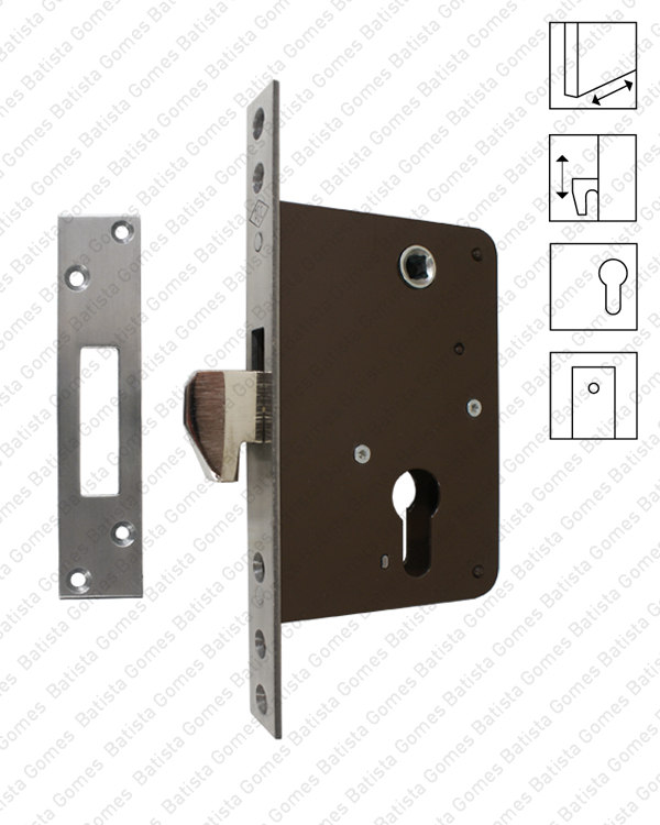 Batista Gomes - F.987.4.03 - Fechaduras de embutir com gancho para cilindro europeu