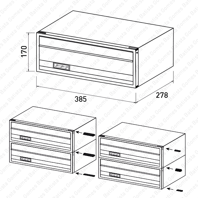 Caixa para correio - Alum�nio