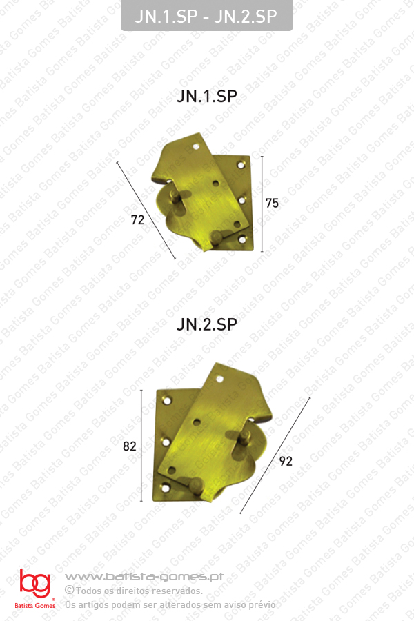 Jogos Nadir para janelas basculantes - Sem patilha (� face)