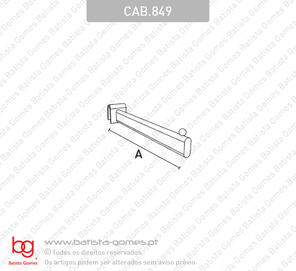 Cabide direito - FERRO
