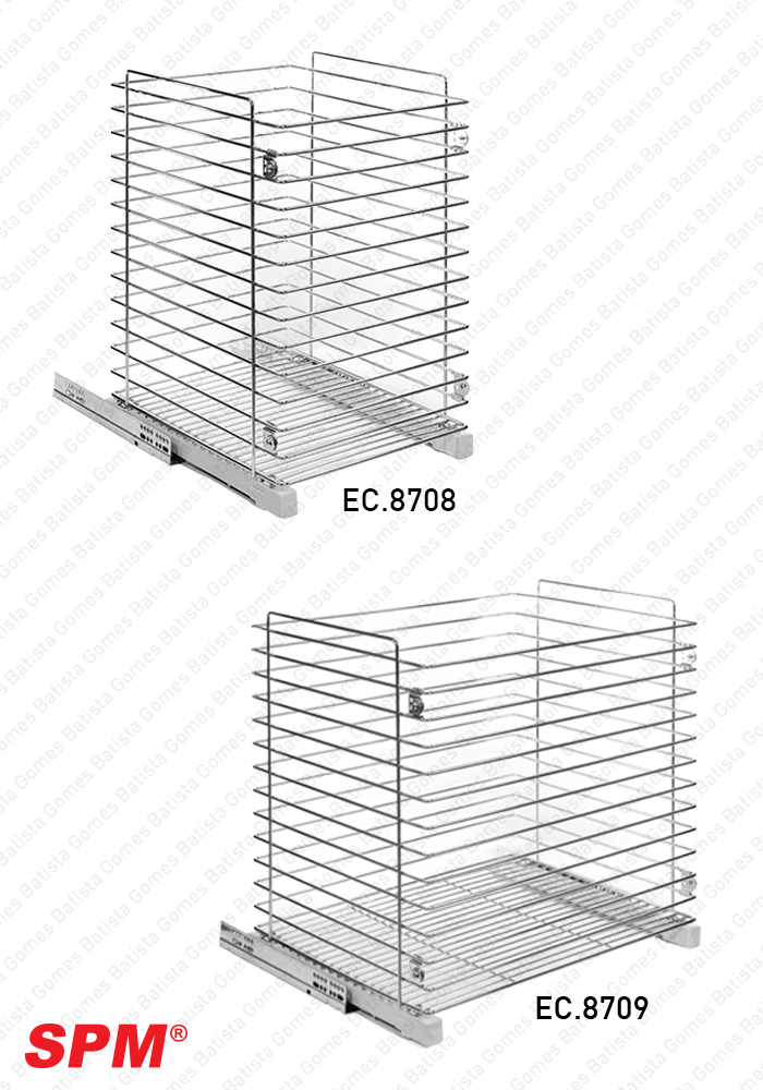 Batista Gomes - EC.8708 / EC.8709 - Cesto (tulha) para roupa - Com amortecedor - Porta frontal