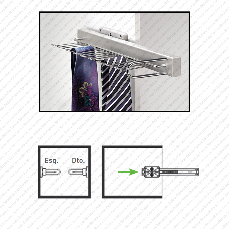 Cabide para gravatas - SC SQUARE CLOSET