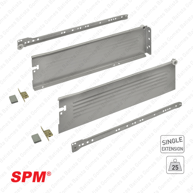 Corredi�as com laterais para gavetas SAMET / Extra��o parcial / 25Kg