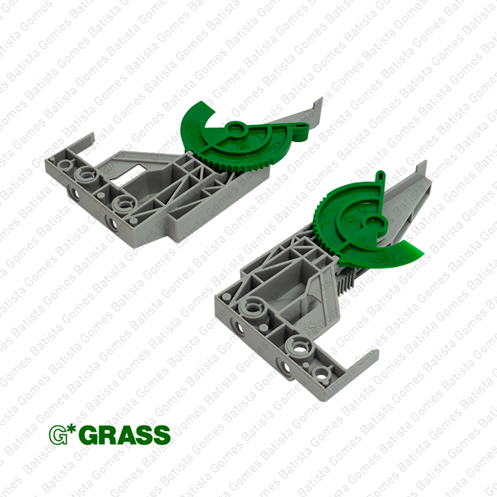 Kit suportes frontais 1D DYNAMOOV / DYNAPRO. Para regula��o da altura da gaveta