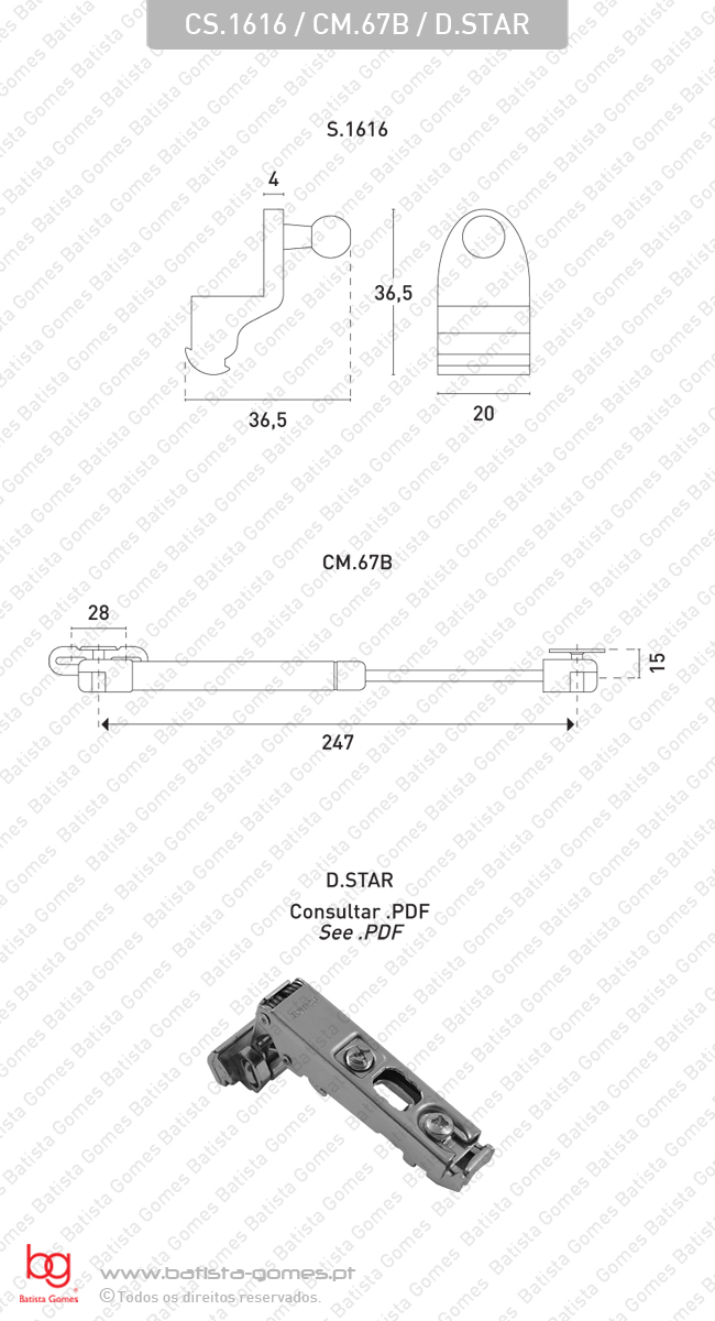 Acess�rios para perfis S�rie DECOFIX
