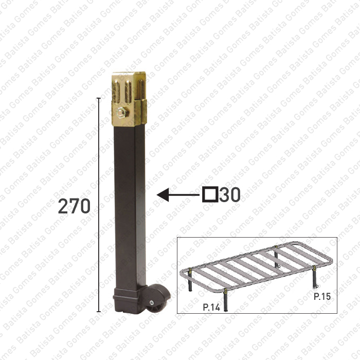 P�s para sommiers com rodas