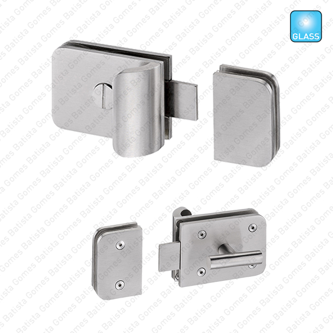 Fecho para portas WC em vidro
