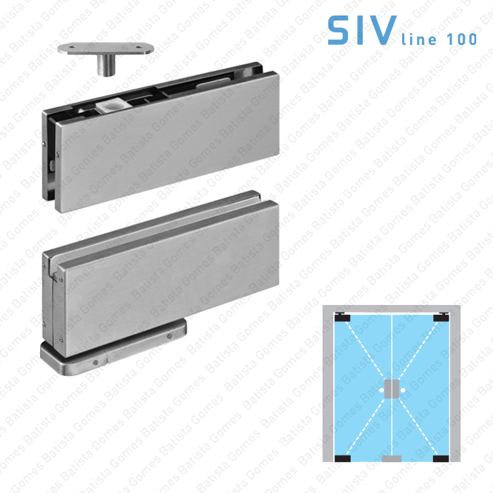 Jogo pivot hidr�ulico - Portas em vidro