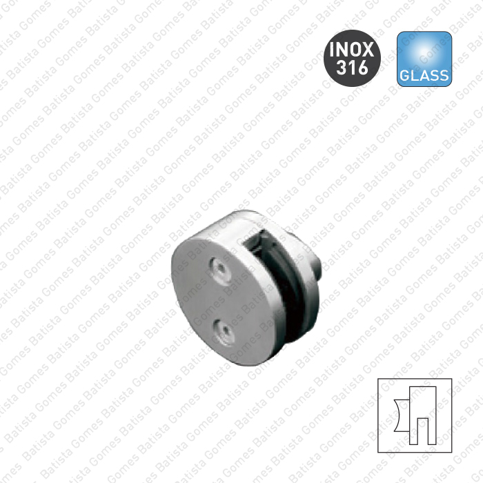 Suporte para paineis vidro / 8-12mm - para tubo �42.4mm