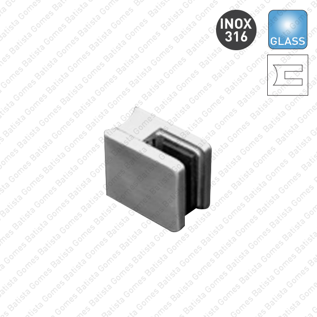Suporte para paineis vidro / 8-12.7mm - para tubo �42.4mm