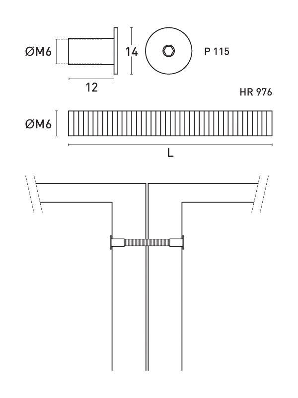 Porca / Parafuso liga��o