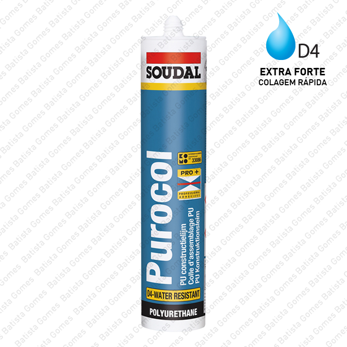 Cola de montagem D4 / Transparente - Soudal