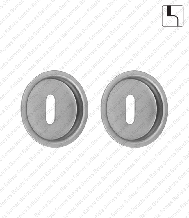 Kit conchas embutir redondas �56 com entrada chave normal - INOX