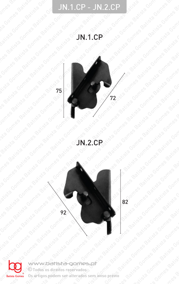 Jogos Nadir para janelas basculantes - Com patilha (sobrepostos)