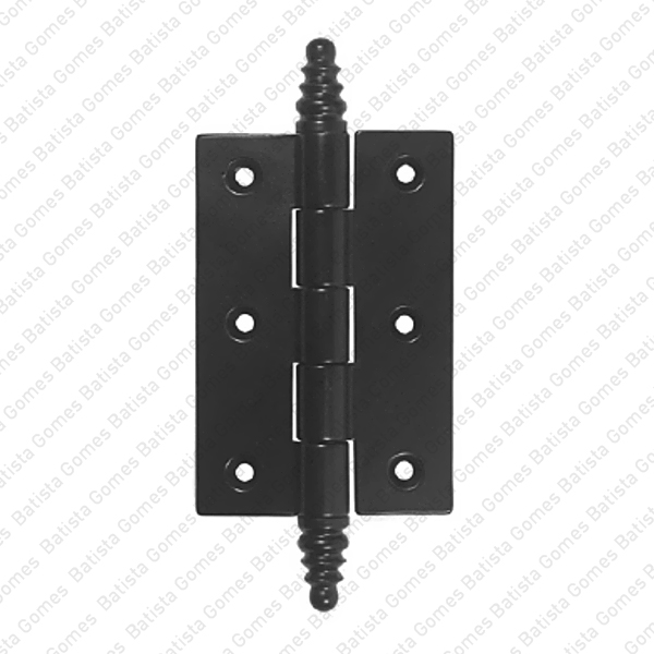 Batista Gomes - D.415 - Dobradi�a fiel com eixo amov�vel - LAT�O Lacado Preto