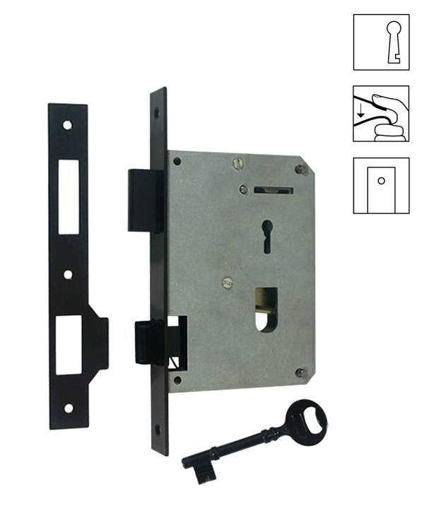 Batista Gomes - F.302.1.01 para trinquetas - Fechadura de embutir com chave para trinquetas - LAT�O